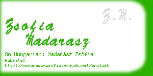 zsofia madarasz business card